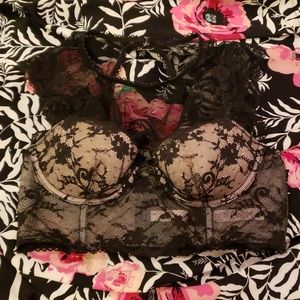 VS high neck lace bra